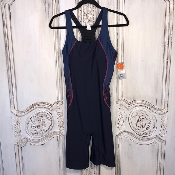 My Charmo UPF 50+ Navy Swim Suit Size Large Attraco Sports - Picture 1 of 10